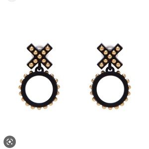 India Hicks XO black stud earrings